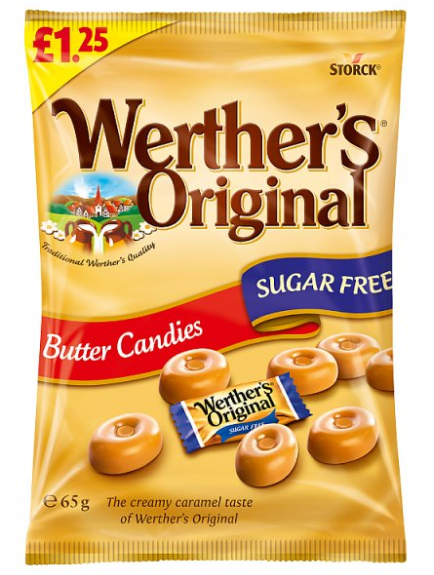 Werther's Original Sugar Free Butter Candies 12x65g